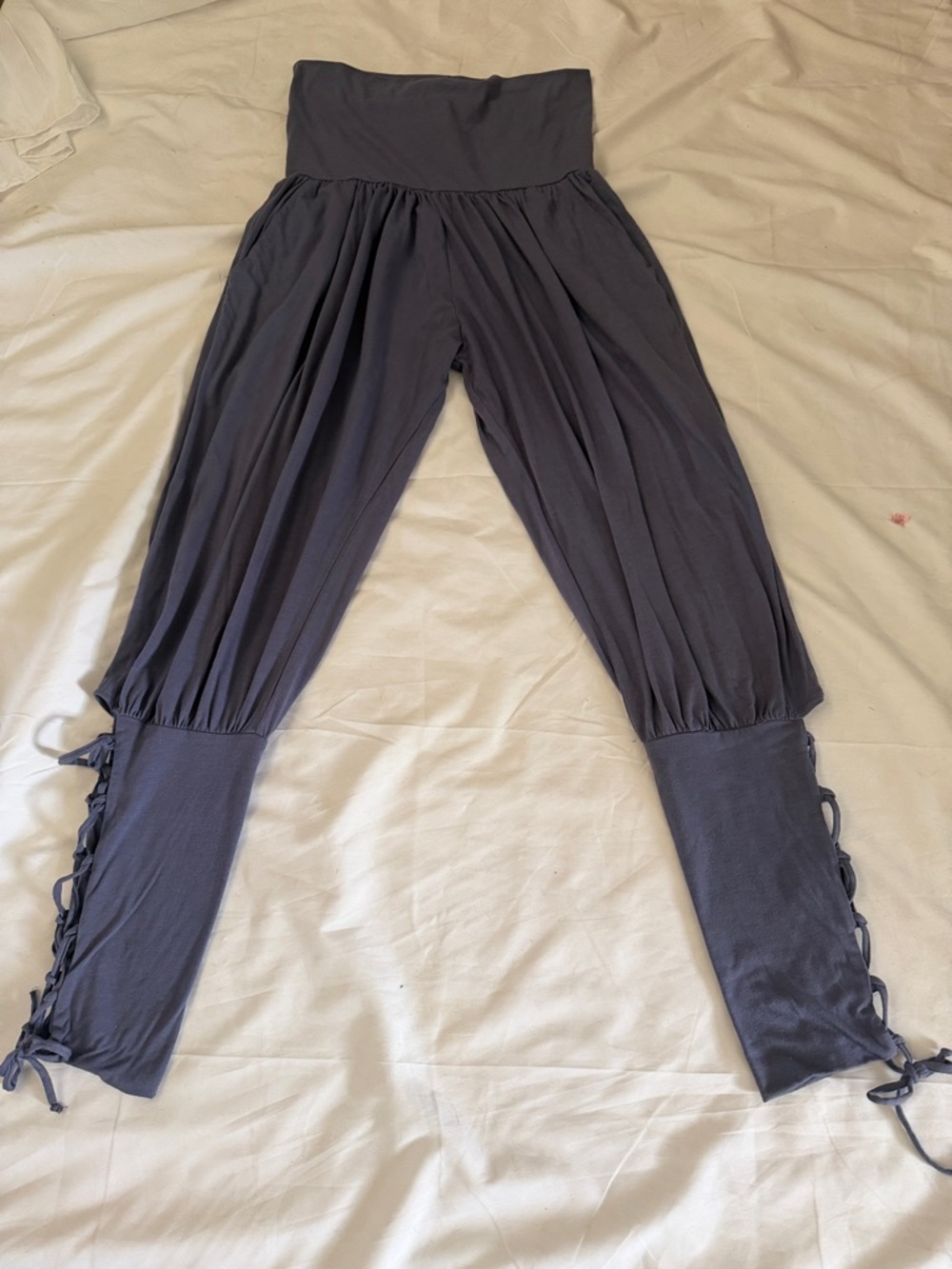 Onzie Charcoal Ankle Tie Harem Jumpsuit - Slate